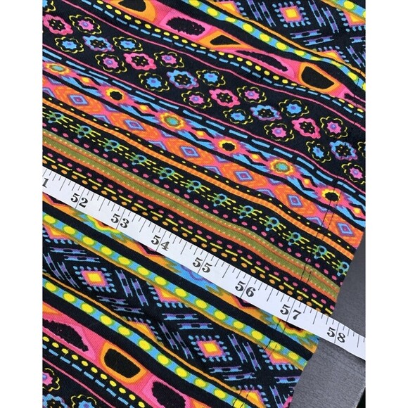 Serengeti Maxi Dress Sleeveless Bright Multi Geometric Striped Rayon Women Small - Picture 10 of 10